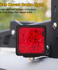 Trailer Hitch Cover With 12 LED Lights For Brake And Tail Light Functions, 12V Running And Brake Light, Fits 2x2 Inch Receiver