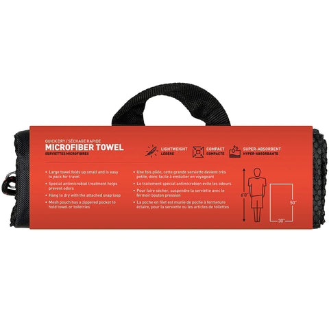 Go To Quick Dry Microfiber Towel For Travel Camping And Sports With Snap Loop Hang Super Absorbent Performance Cobalt Large 30 By 50 Inches Lightweight Packable Adventure Essential packaging