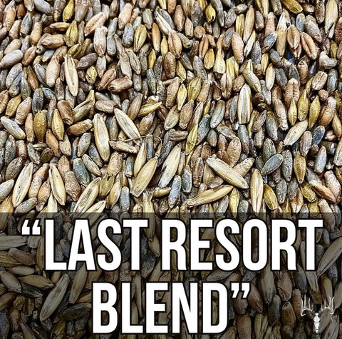 Last Resort Blend 12 Lb EcoPack Winter Deer Food Plot Seed Mix With Rye, Wheat, Barley, Triticale And Oats Attractants