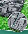 Heavy Duty 3.2Oz Weed Barrier Landscape Fabric 3Ft By 180Ft Woven Geotextile Weed Blocker with metal stakes on grass