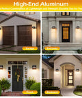 Durable Aluminum Outdoor Porch Sconce Light Waterproof Exterior Wall Lamp 8W AC LED 3000K installed on garage and entryway