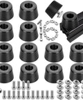 Anti Vibration Rubber Feet Set for 2020 Aluminum Extrusion Profile 16 Damper Pads with M4 T Nuts and Screws Fits 3D Printers, black rubber feet
