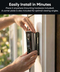 Person installing Battery Powered Video Doorbell Camera With 1-To-1 Head-To-Toe View, HD Plus 1536x1536 on a door frame
