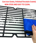 Cleaning the Premium Porcelain Coated Cast Iron Cooking Grates Set Of Two Twelve And Three Eighths By Nineteen And One Quarter Inches.