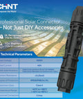 UL 6703 And TUV Certified Solar Panel Connectors Kit For 1500V 46A DC MC4 Compatible PV Cable Connectors packaging display