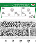 700 Piece Chrome Steel Bearing Balls Set G25 High Precision Imperial Sizes 1/4 7/32 3/16 5/32 1/8 3/32 with storage case