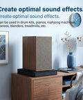 2 Pack 8 To 10 Inch Studio Monitor Isolation Pads And Subwoofer Stand with acoustic foam on desk for crisp audio