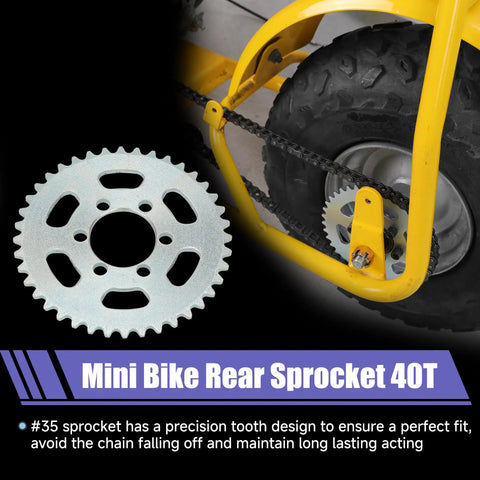 35 Chain For Mini Bike With 40 Tooth Sprocket Fits Predator 97cc 98cc 100cc Engines Coleman CT100U CC100X RB100 Baja DB30 Motovox View