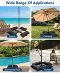 200 Lb Fillable Sand Bags For Umbrella Bases Four Pack used at beach, camping, pool, and garden settings
