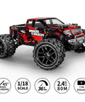 1:18 Scale All Terrain RC Car Be A Beast On Any Trail 36 KMH High Speed 4WD Electric Off Road Truck With 2 Batteries, Charger