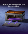 Front view of honeycomb laser bed accessory for WeCreat Vision Pro laser engraver; aluminum panel, 21.34 x 14.72 in for heat dissipation