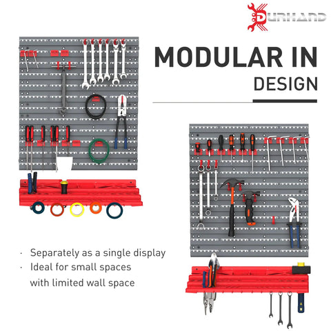 54 Piece Wall Mounted Pegboard And Shelf Tool Organizer Kit Slick Gray Storage Solution Hella Organize Your Garage Or Workshop Space With Top Tier Dream Setup Rack