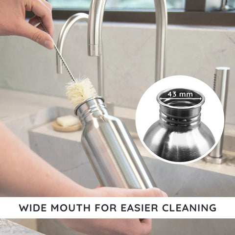 Straight Up Reliable Stainless Steel Water Bottle 32 Oz Single Wall Reusable Drinkware Built Tough For The Daily Grind Scratch Resistant Finish Makes Cleanup A Breeze Solid Core Keeps Your Faves Ice Cold Anytime You Hit The Trail Or Gym