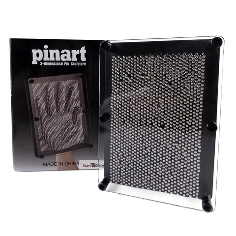 3D Pin Art Board Dope Metal Fidget Sensory Toy For Stress Relief And Creative Play With Hundreds Of Movable Pins To Shape Hands Faces Objects Into Instant Sculptures, black frame