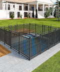 Removable Pool Fence 36Ft By 40In, 14 Panels And 2 Gates, In-Ground Safety Barrier For Pets installed around pool
