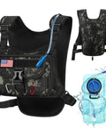 Hydration Vest With 2L Water Bladder, Adjustable Straps, Chest Pack For Running And Hiking, Hands Free Hydration Gear With Quick Access Tubes