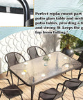 Patio table with 16 Pack Table Rim Clips For Glass And Acrylic Tabletops Nylon White Clips One And One Quarter Inch By Thirteen Sixteenths Inch