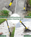 All In One Garden Flat Shovel With A 60 Inch Long Handle Heavy Duty Floor Scraper For Snow And Ice Removal And Lawn Edging