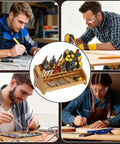 Craftsmen using Eco Friendly Bamboo Screwdriver Organizer And Tool Storage Rack for workbench, small tools neatly organized