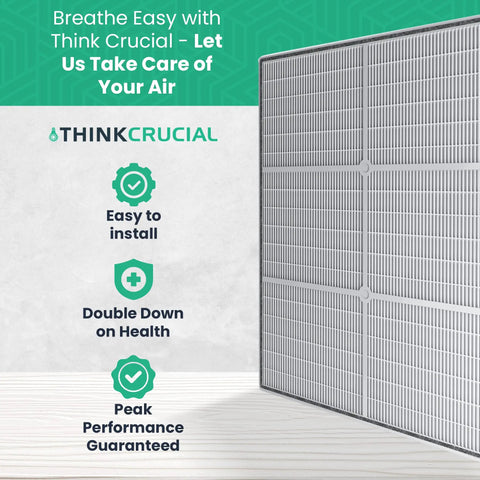 Replacement Air Purifier Filter Compatible With Whirlpool AP450 AP45030HO And AP510 Models next to installation benefits text