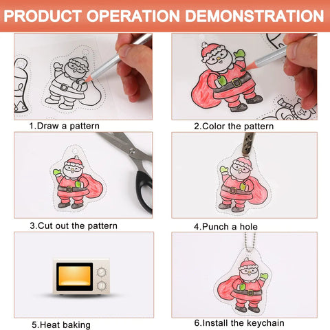 Product operation demonstration for Kickstart Your Craft Game With This Hella Cool 198 Piece Heat Shrink Plastic Sheet Kit.