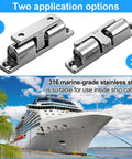 Two Pack Marine Grade 316 Stainless Steel Cabinet Tension Catch 70mm Double Ball Roller Latch For Ship Deck Hardware