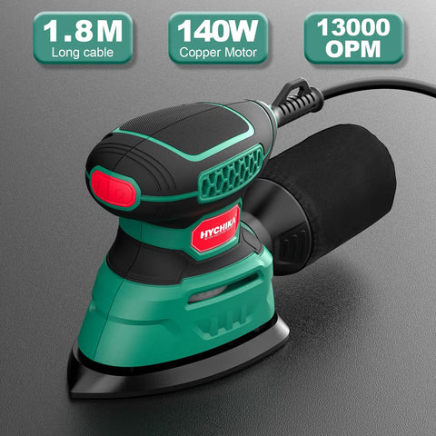 Detail Sander With Vacuum Attachment Easy Access For Tight Corners 13000 OPM Palm Sander 1 2 Amp With 12 Sandpapers Upgraded Dust Collection System Compact Design For Paint Removal And Fine Finish
