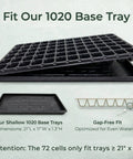 10 Pack 72 Cell Seed Starter Trays With 1.75 Inch Deep Plugs For Seedlings, Thick Durable Seedling Trays With Drainage Holes shown on 1020 drip tray