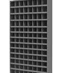 Built Tough Cold Rolled Steel Parts Bin Cabinet Featuring Slick Tilting Shelves And 104 Quick Grab Slots For Garage Organization Shop Essentials Gray Powder Coated Finish Ships Assembled with multiple compartments.