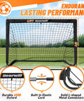 Two Pack 4x3ft Pop Up Kids Soccer Goals For Backyard Portable Soccer Nets Includes Ball Ladder Cones And Targets Durable