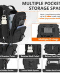 Dope Fishing Sling Backpack With Rod Holder And Gear Organizer, showcasing multiple pockets and D-rings for outdoor gear storage.