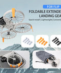 Ultra Light Drone Landing Gear Extension Kit For DJI Flip with quick release legs and 2.6cm height boost for smoother takeoffs.