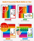 Math Flash Cards Set for Kids 4-8, 288 Double-Sided Cards with Chart and Storage Ring for addition, subtraction, multiplication, division.
