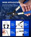 9 Piece Hose Clamp Pliers Set for Automotive Fuel Oil and Water Hoses With Long Reach Clic R Type Swivel Jaw Flat Band Pliers