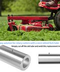 Tail Wheel Fork Tube Mount Bushing With Zerk Fitting Weld On Replacement For Bush Hog Squealer Rotary Cutter SQ36 SQ42 SQ48 SQ60 SQ84 SQ720 Fits 1 1/4 Inch Caster Yoke, silver steel bushing