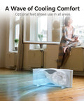 Window Fan For Bedroom 9 Inch Dual Fans With Auto Lock Expanders Crank Up The Breeze shown in airy room