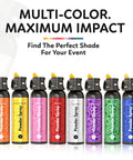 Sick Vibes Pink Smoke Bomb Powder Spray Launcher Kit For Outdoor Raves And Festivals Featuring Hella Biodegradable Color Burst with various colors.
