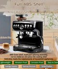 All-In-One Espresso Machine With 15 Bar Pressure, Built-In Bean Grinder, Milk Frother And Steam Wand, 70 Oz Removable Water Tank