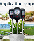 3 In 1 Soil Moisture, Nutrients, and pH Tester Kit for Garden, Lawn, Grass, Indoor and Outdoor Plants for Busy Green Thumbs Easy to Read Soil Meter for Quick, Accurate Checks, black analog meters for potted plants