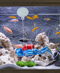 Ultra Realistic Tiny Diver Aquarium Decor Floating Ornament With Line And Suspension Ball Resin Mini Diver Landscape
