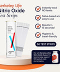 At Home Nitric Oxide Test Strips Kit For Quick Non Invasive Saliva Check Of NO Levels For Men And Women, 50 Individually Sealed Indicator Strips For Daily Health Tracking And Easy NO Insight, 50 strips