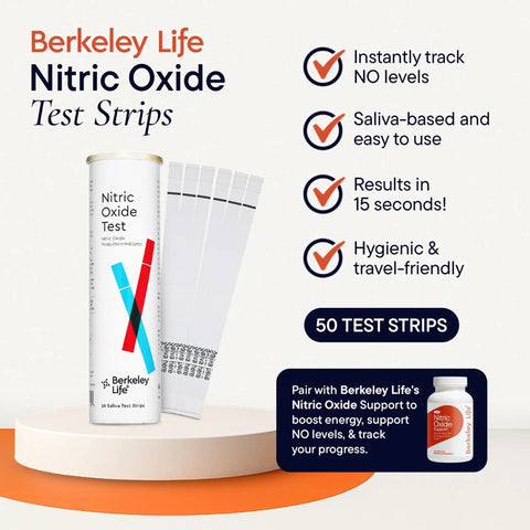 At Home Nitric Oxide Test Strips Kit For Quick Non Invasive Saliva Check Of NO Levels For Men And Women, 50 Individually Sealed Indicator Strips For Daily Health Tracking And Easy NO Insight, 50 strips