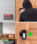 Anti Theft Video Doorbell Mount With Hidden Security Screws No Drill Mounting Bracket for Apartment Renters, installed view