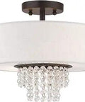 Two Light Ceiling Mount Fixture With Contemporary Steel Design Dope Modern Home Lighting For Living Room Or Hallway