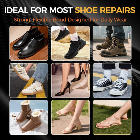 Waterproof Clear Shoe Repair Adhesive For Cracks And Peeling Soles Heavy Duty Glue To Fix Boots Sneakers Leather Rubber And Canvas