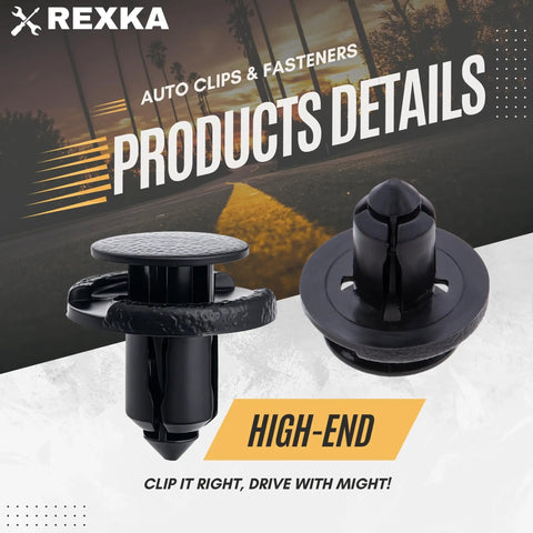 Tesla 15 Piece 8mm Push Type Bumper Cover And Undertray Retainer Clip Set For Model 3 Model Y Model X Model S Black Nylon