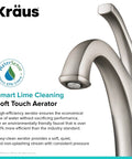 Arlo Single Handle Basin Bathroom Faucet with Lift Rod Drain and Deck Plate, Spot Free All-Brite Stainless Steel Finish