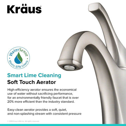 Arlo Single Handle Basin Bathroom Faucet with Lift Rod Drain and Deck Plate, Spot Free All-Brite Stainless Steel Finish