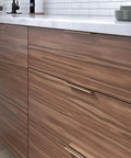 Lincoln Collection 5 1/16 Inch Center To Center Brushed Champagne Bronze Modern Cabinet And Drawer Edge Pull Handle