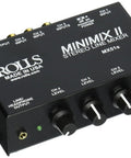 MX51S Mini Mix 2 Four Channel Stereo Line Mixer For Home Studio Use With XLR Microphone Input And Three RCA Inputs Independent Level Knobs